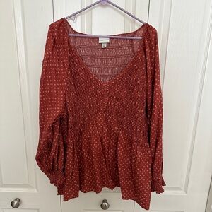 Ava & Viv Smocked Peplum Top